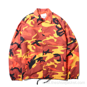 High Quality Hip Hop Camo Coaches Jacket